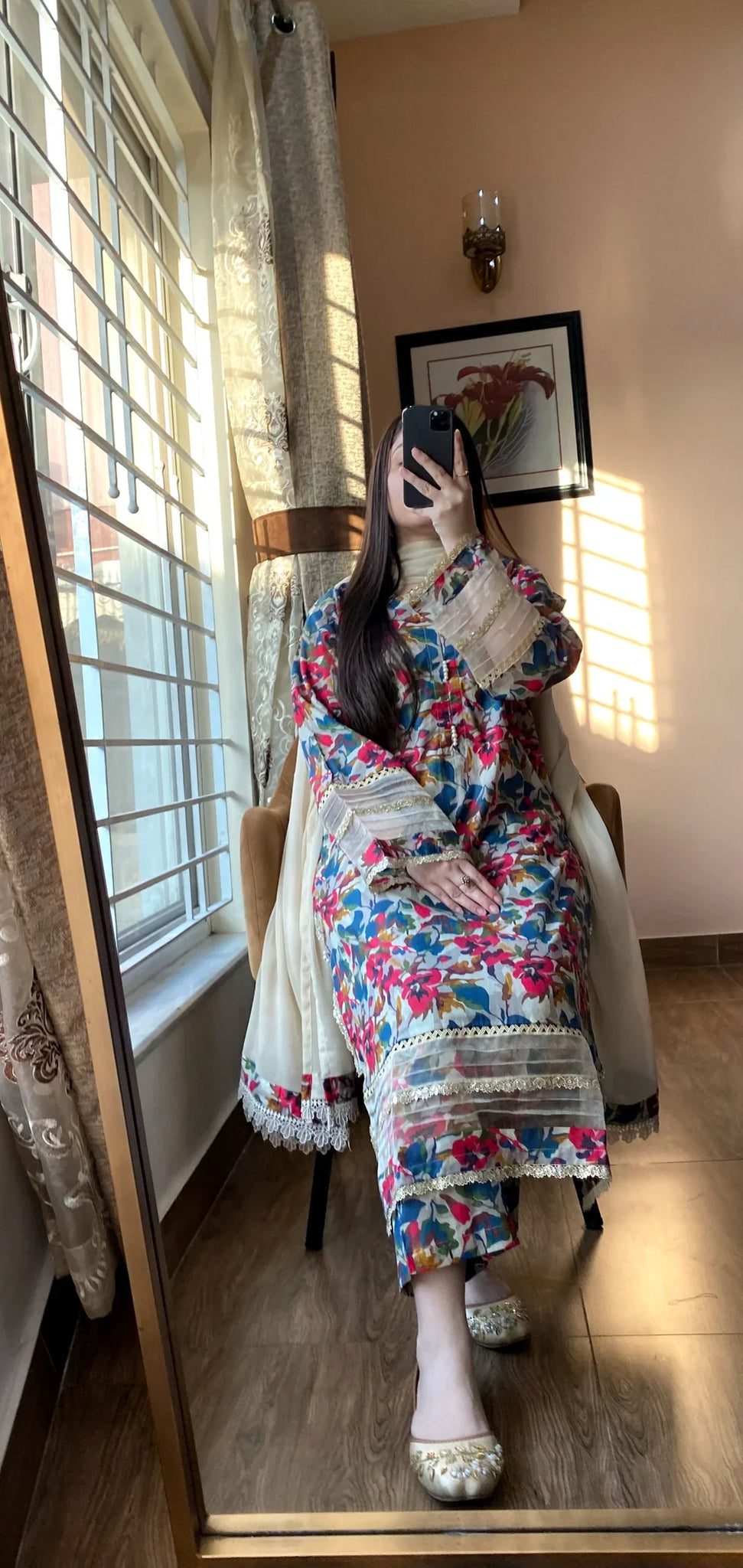 3 Piece- Pure Lawn Prinred Stitched Dress
