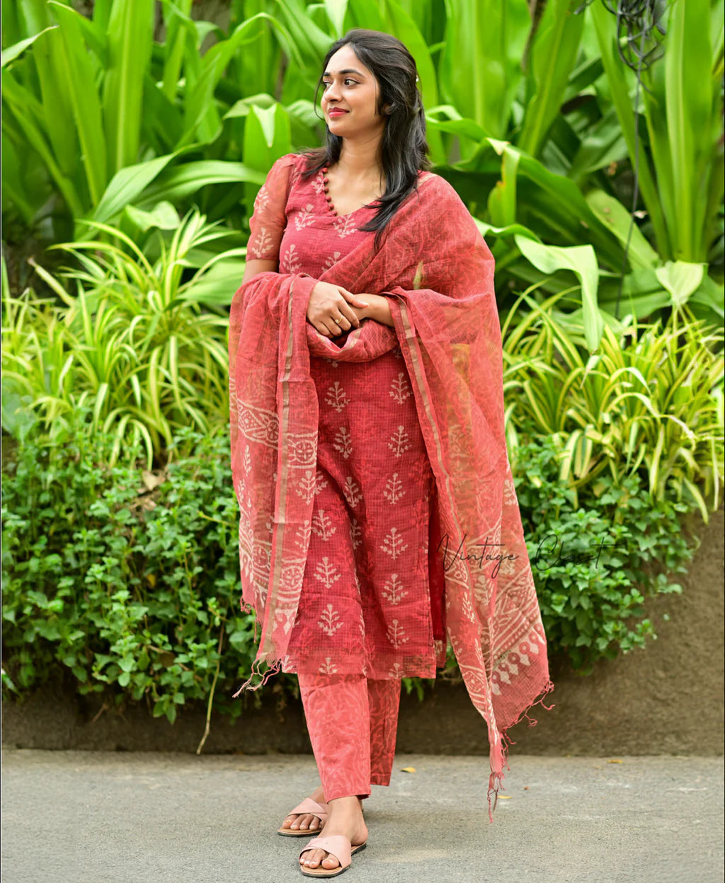Maroon Batik print Kurti
