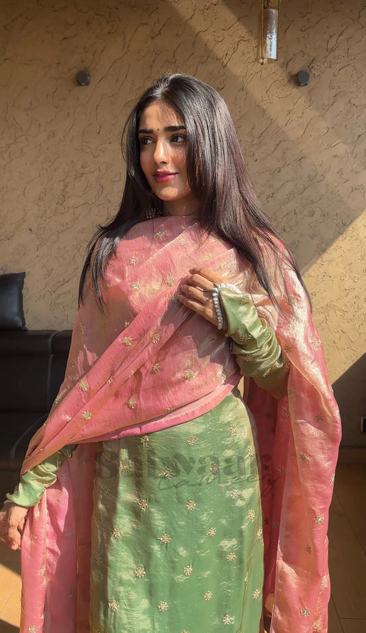 Pista Green Zaalima Suit Set