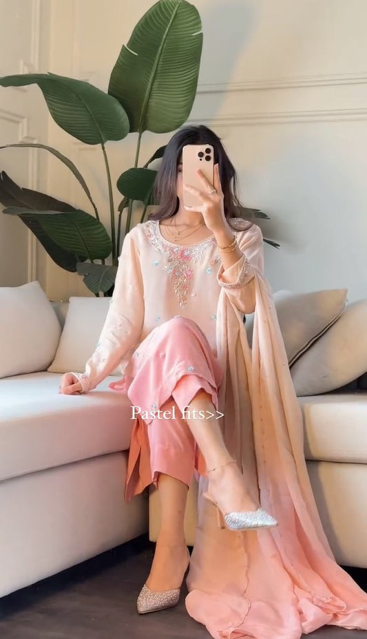 designer Multicolor Heavy silk Suit