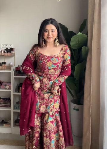 Cherry Sharara Set