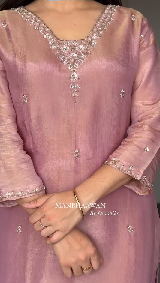 New Shimmer Silk Suit