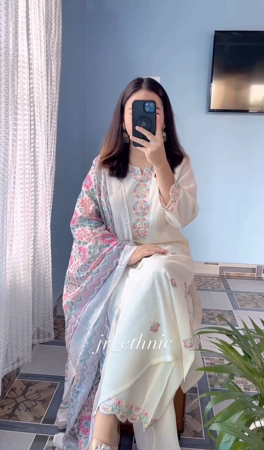 Mohini Designer Embroidered Suit With Dupatta