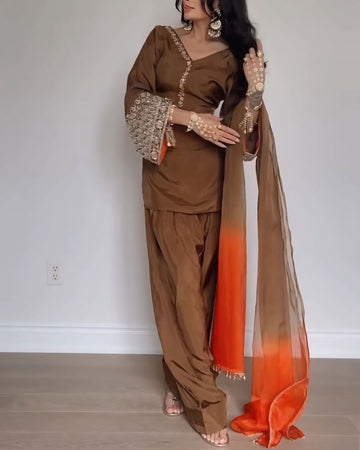 Dark Brown Jasmine salwar suits