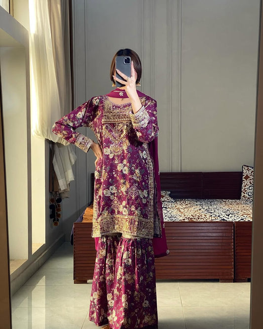 New Designer Sharara Set