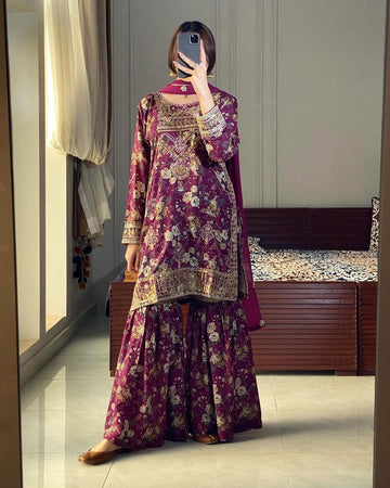 New Designer Sharara Set